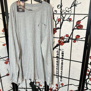 Key Long Sleeve Pocket T Shirt Key 860 Pocket Gray Mens Size 3XLT Workwear New